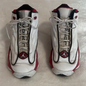 Nike Jordan Kids Pro Strong White and Red High-Top Sneakers Size 4.5Y